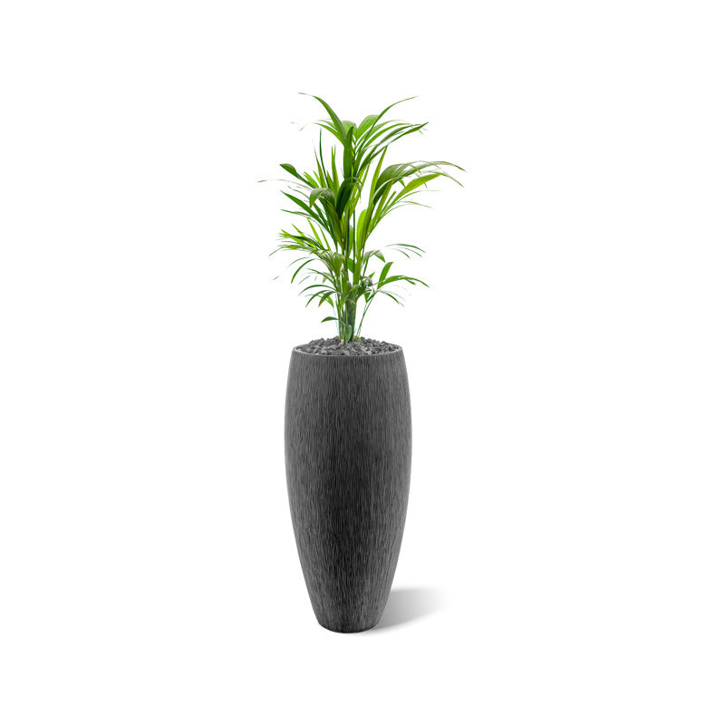 Samoa Vase grau-schwarz