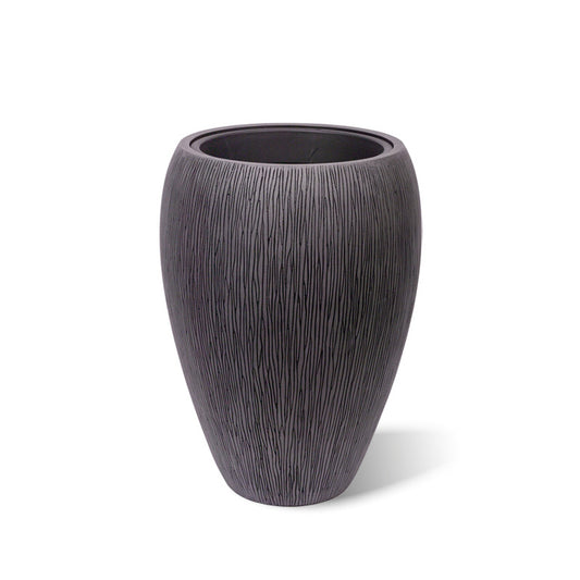 Samoa Vase grau-schwarz